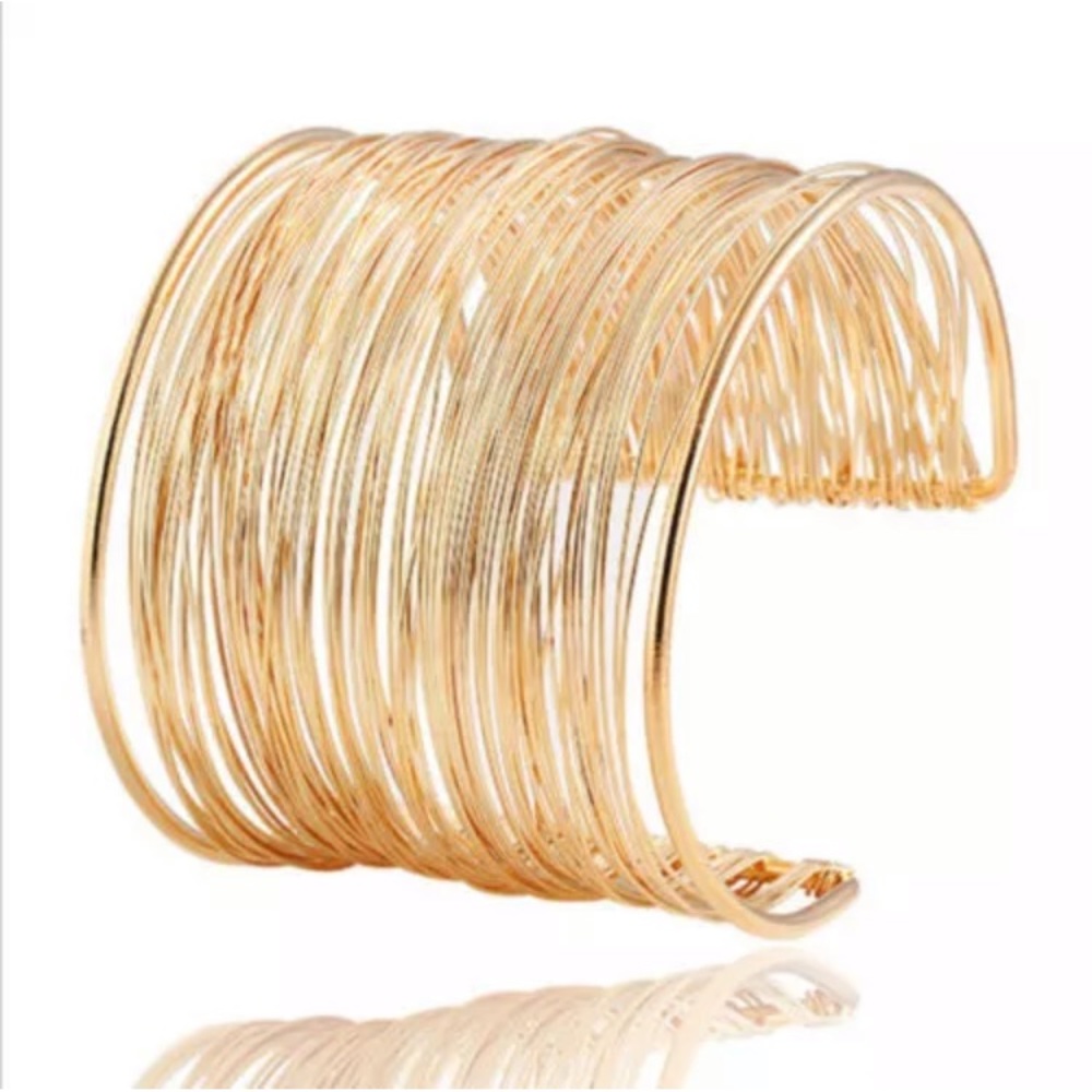 Gold Bangle Cuff Bracelet